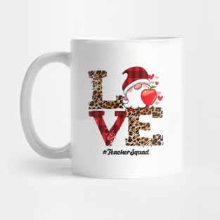 funny love valentines day shirts for teachers gnome squad student Mug